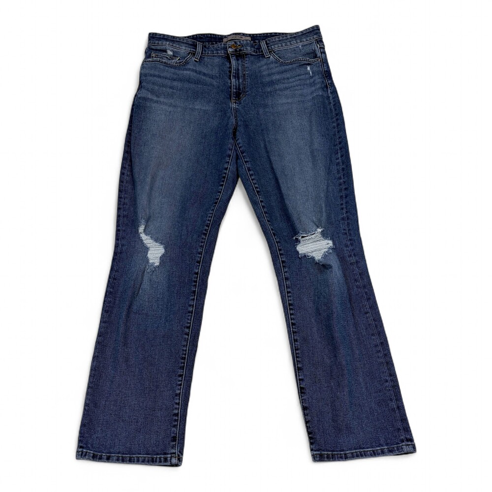 Joe's Jeans Plus‎ Size 32 Straight Leg Distressed Dark Wash